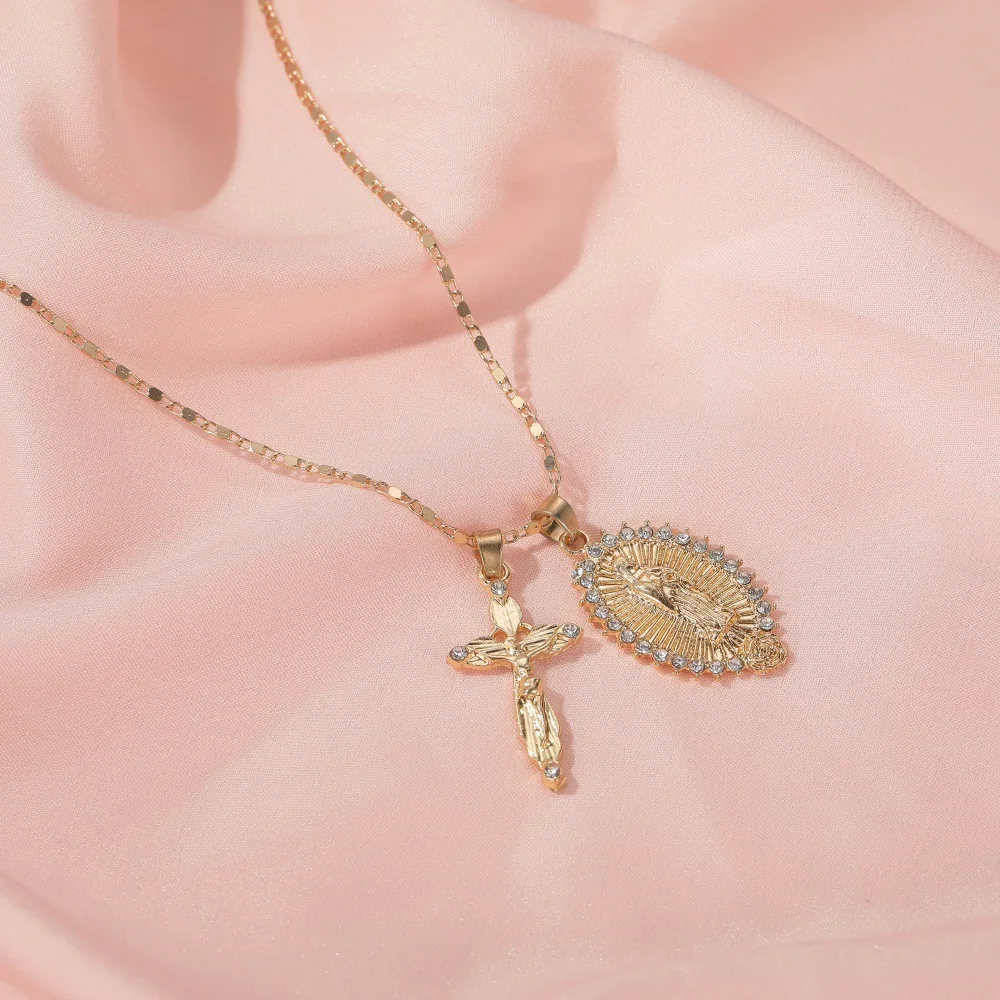 2021 Catholic Necklace Pendant 18k Gold 