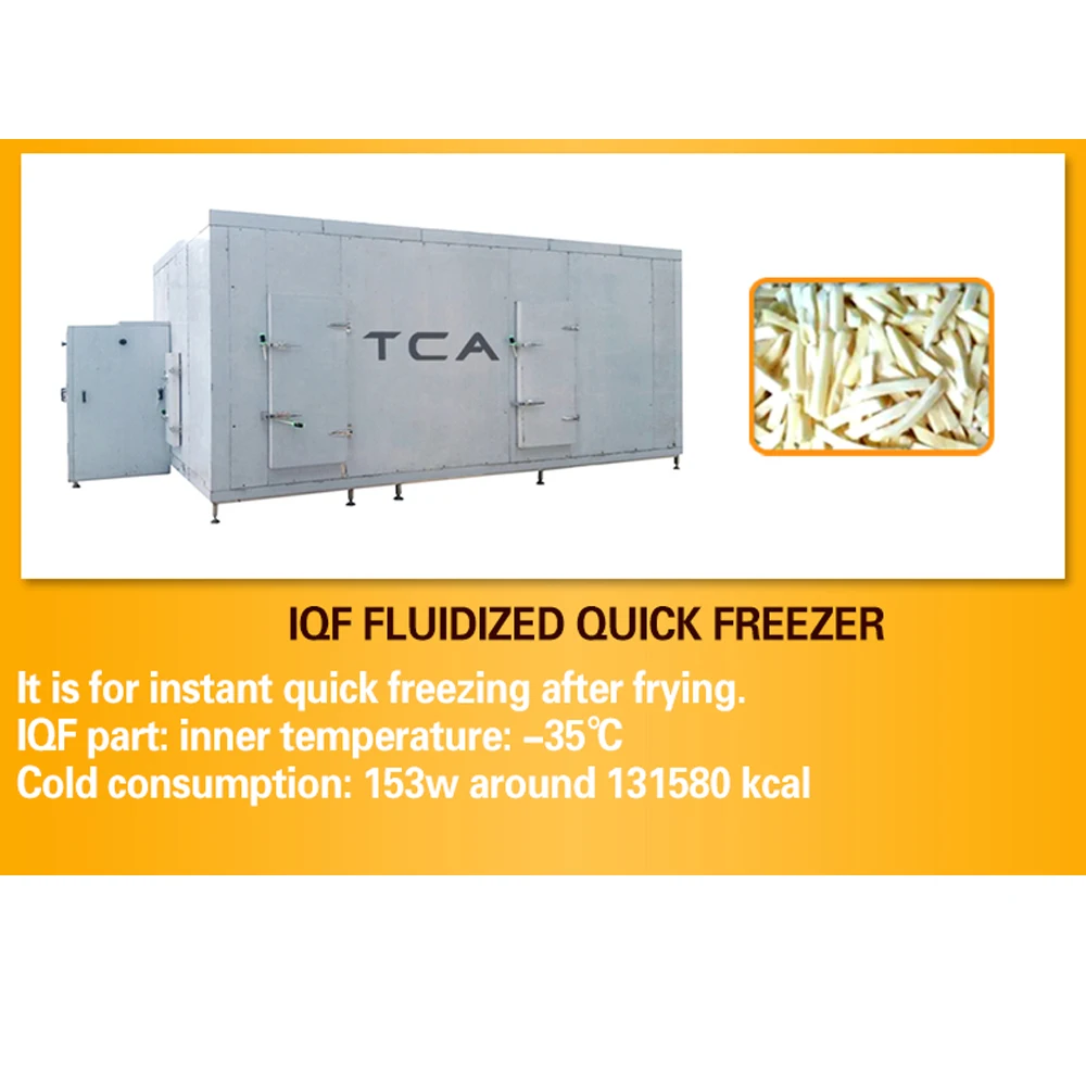 TCA Fully Automatic Frozen French Fries Processing Line French Fried Potatoes Equipment Making Machine
