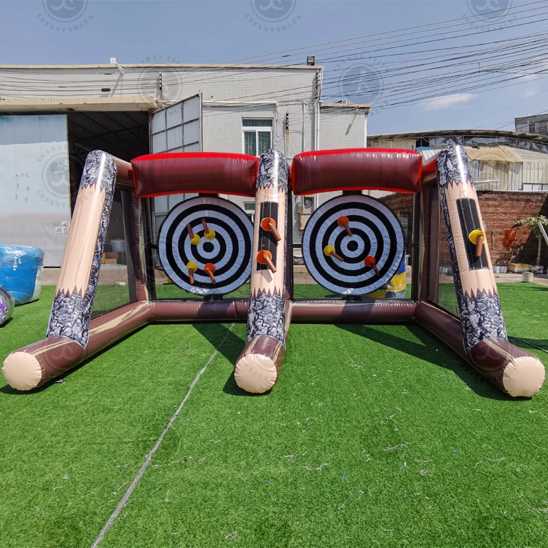 Giant Outdoor Double Inflatable Axe Throwing Game For Party Rental