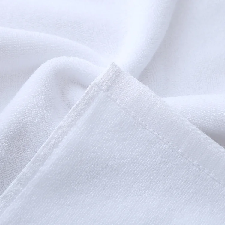 Stock / Custom Durable 21s/2 White Hotel Towel 100% Cotton Plain Design ...