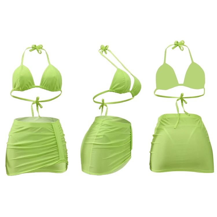Best Design Sexy Summer Beach Fashion 2021 Swimwear Women Bikini Set Women 3 Piece Set