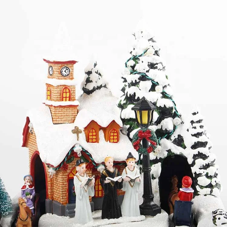 クリスマス ♡ ライト付ハウス Amazon.co.jp: WONDER GARDEN クリスマスビレッジハウス