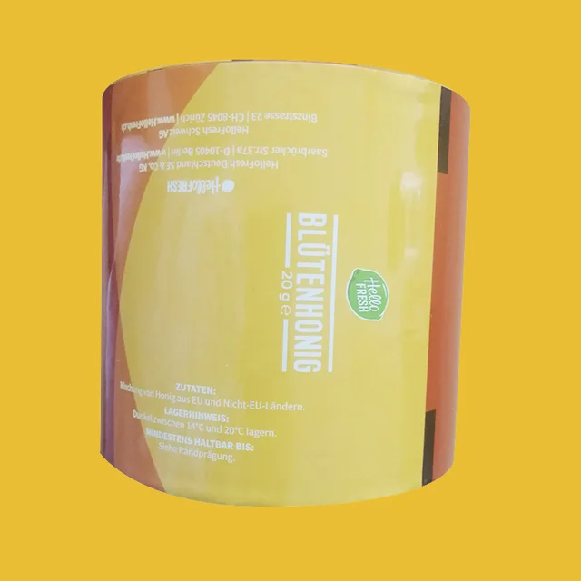 GMP Workshop 100000 Honey Sachet Packaging Film Roll for Honey Sachet Rewind Packaging Film Manufacturing by Shanghai  Factory
