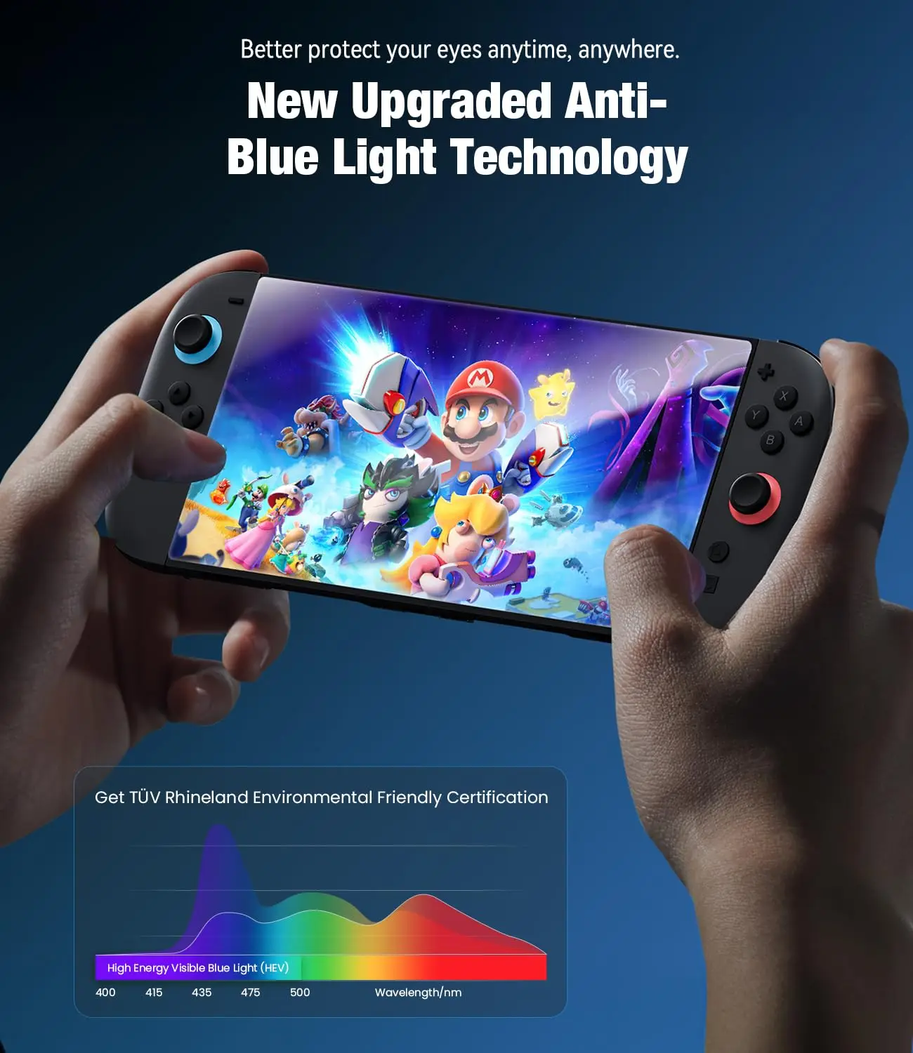 product laudtec for nintendo for switch 2 screen protector 2025 switch 2 9h tempered glass hd clear with auto dust removal anti scratch-5