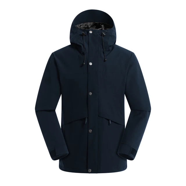 Customized sportswear men's 3-in-1 two-piece outdoor jacket unisex waterproof down inner tank hooded sports jacket for women