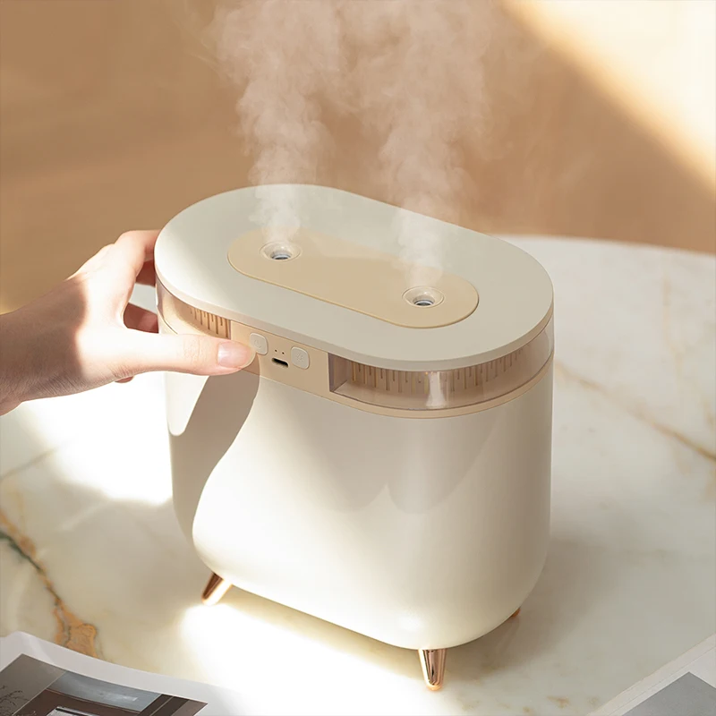 IMYCOO Large Capacity Rechargeable USB Dual 2L Air Humidifier OEM/ODM Spray Cool Mist Big Battery Humidifier