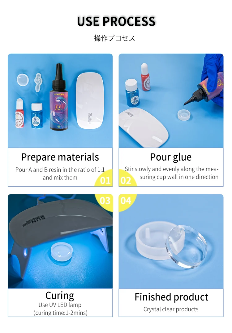 Uv Resin Hard Clear Set For Art Crafts Making Beginners Fast Curing