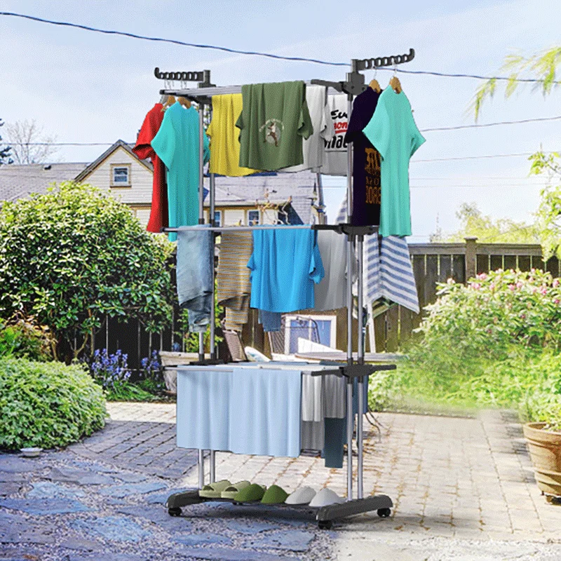 Garment Rack with Wheels /multifunctional Towel Hangers Detachable Clothes Drying Rack, High Quality Metal Iron Customised Free