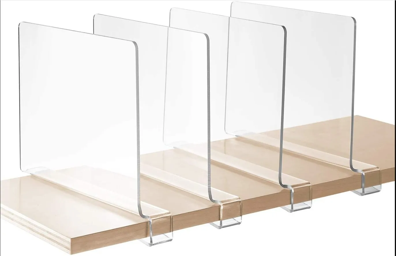 Rebrilliant Plexiglass Acrylic Closet Shelf Dividers for Clothes