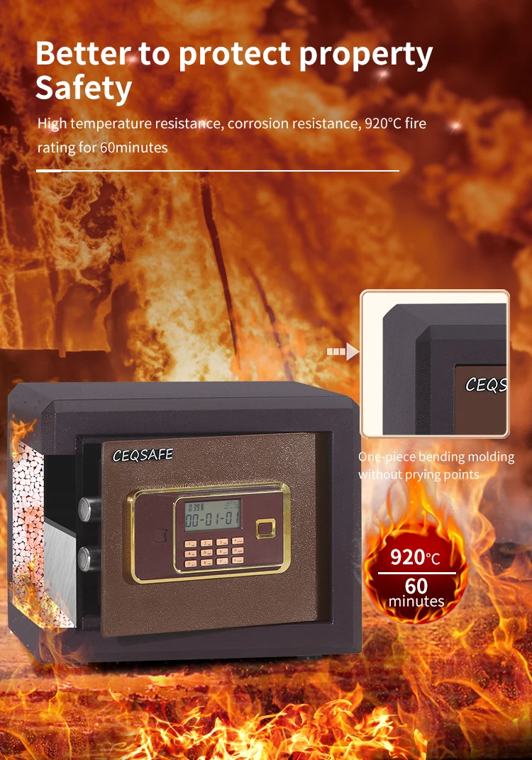 CEQSAFE Portable Security Lockers for Home Fireproof Metal Money Safe Boxes details