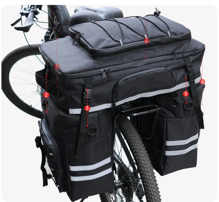 Waterproof Bicycle Pannier Bag Large Capacity Travel Storage Pack_voghion.com