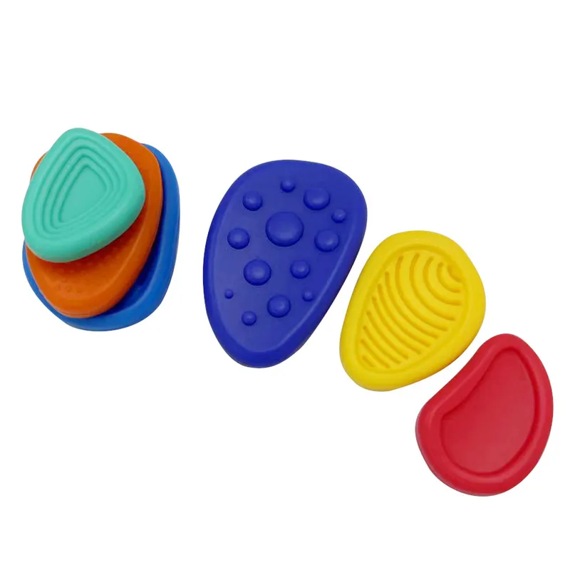 Autism Calming 6 Pack Textured Soft Worry Stone Stress Fidget Toys Sensory Stone for Kids Anxiety Relief