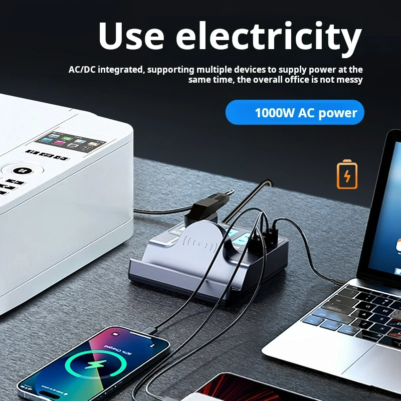 3 Chap 1 QC 3 PD 140W 7 Ports Fast GaN Wireless Charging Socket Desktop Station for iPhone Switch Airpods
