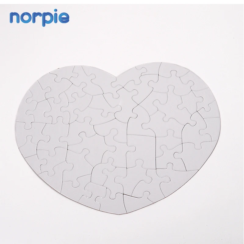 Wholesale Valentines Day Heart Shaped Heart Puzzle Sublimation Blanks Puzzle  DIY Jigsaw Activity Party Favors From Chaplin, $1.33