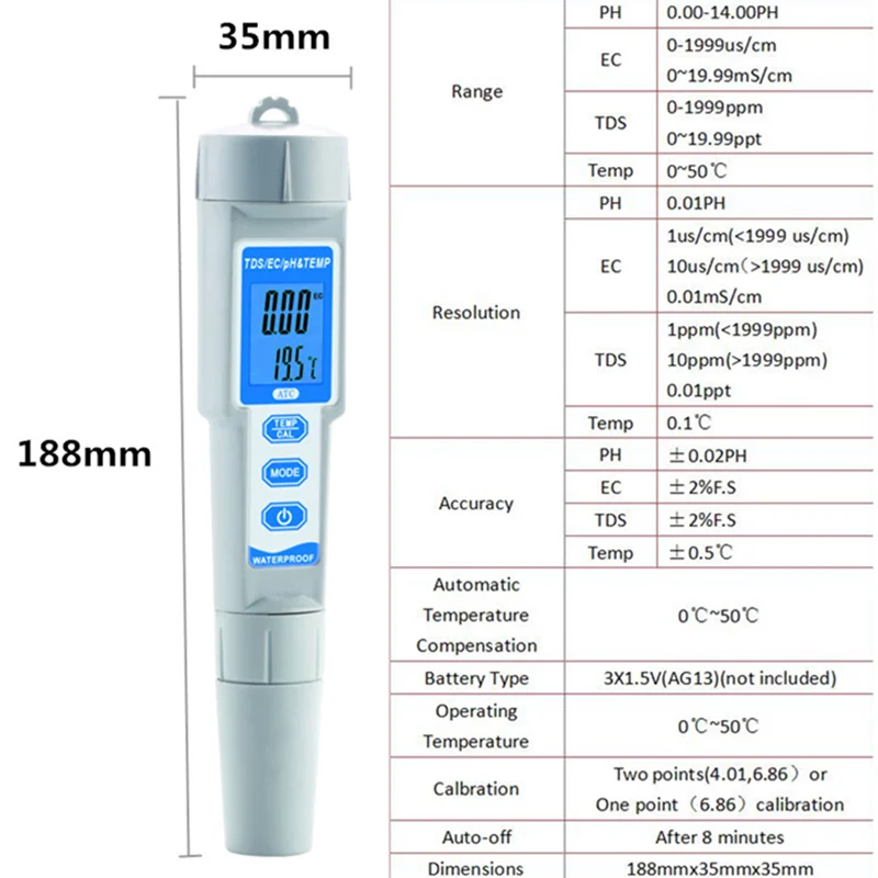 Качество воды ec. Тестер воды TDS&EC таблица. Солемер TDS метр, измеритель жесткости воды (EC/TDS/Temp com-100). Тестер жесткости воды TDS EC. PH/TDS/EC/Temp.