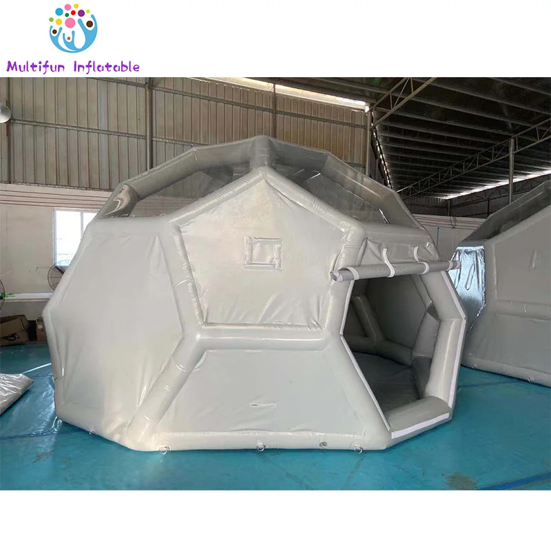 stargazing inflatable camping tent inflatable football shaped clear dome tent