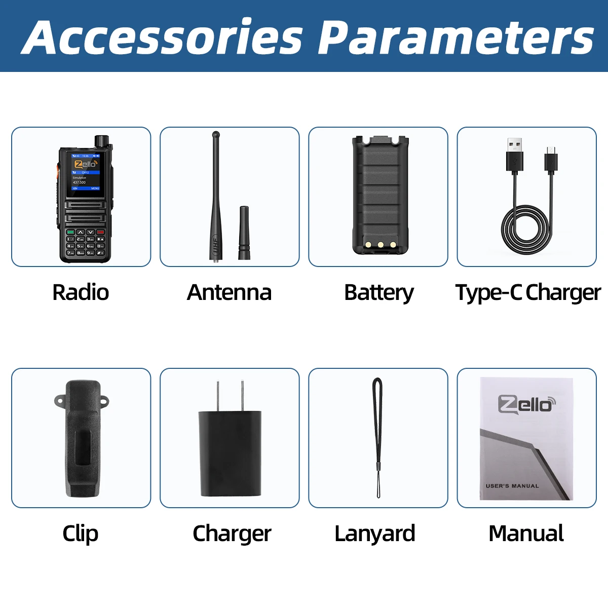 ABBREE GP-889 Dual Mode Network Radio Walkie Talkie ZELLO Global POC UHF Android 4G Ham Radio Camping Skiing Hunting Fleeting