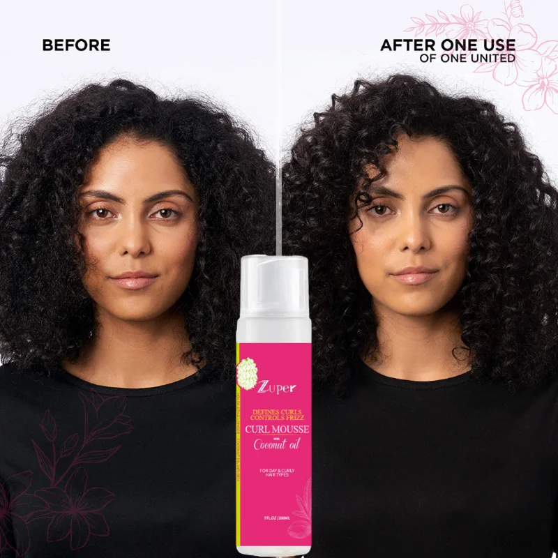 Women's Hair Resurrection Instant Hair Curling Mousse With Coconut Oil