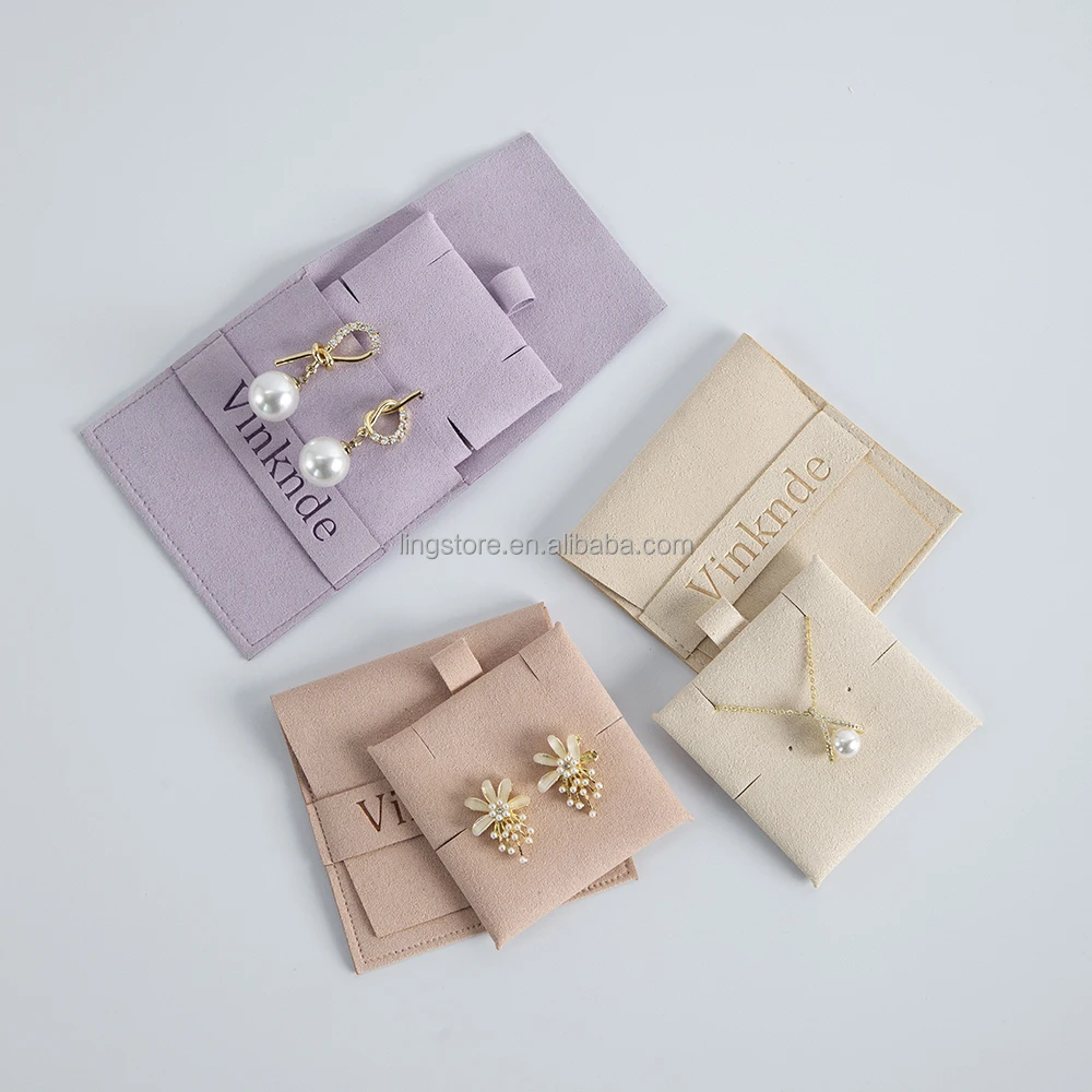 8*8 Cm Custom Logo Microfiber Pouch With Band Jewelry Packaging Gift