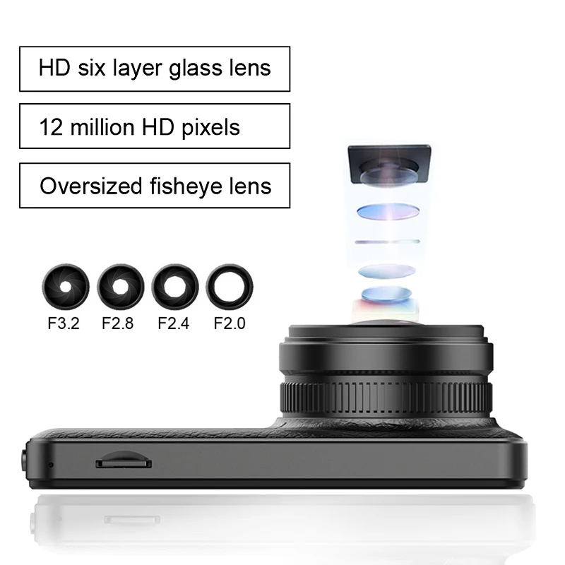 1440p 170 Car Camera Recorder Streaming Video Full HD 1080p Dashcam Camera Rear View Mirror Monitor Dashboard Car Dvr