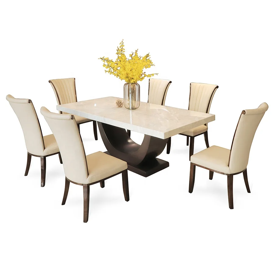 C450 домашние винтажные столовые наборы роскошный обеденный стол Мраморный Топ обеденные столы
