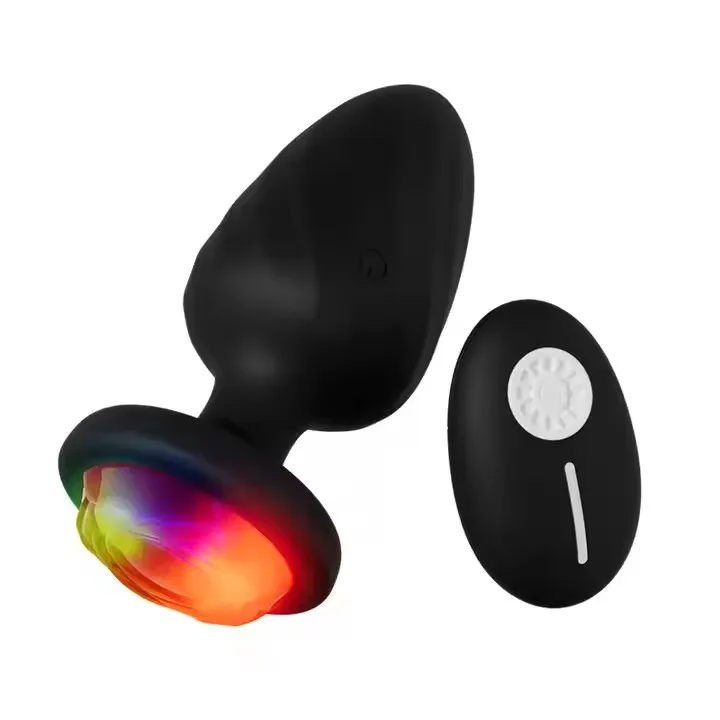 Color Changing Rose Vibrator Anal Plug Remote Control Vibrating BDSM Pusy Vibrator Enlarge Anal Dildo Sex Joy Toy Lady Product