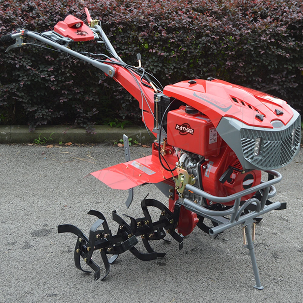 High Quality Factory Price Multifunctional Power Tiller Cultivator 7hp Walking Tractor Hand Push Micro Tillage Machine Farm Use