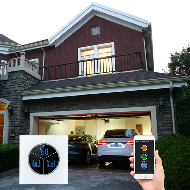 LEDEAST LT3X  WiFi Smart Switch Touch Tempered Glass Panel Remote Control Garage Door Switch Light Switch
