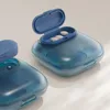 4 compartments transparent blue