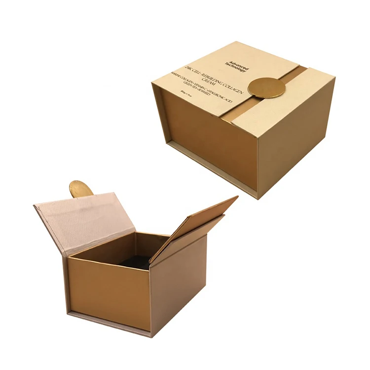 Luxury Empty Black Color Kraft Storage Beauty Cosmetics Cream Box Set Packaging for Cosmetic