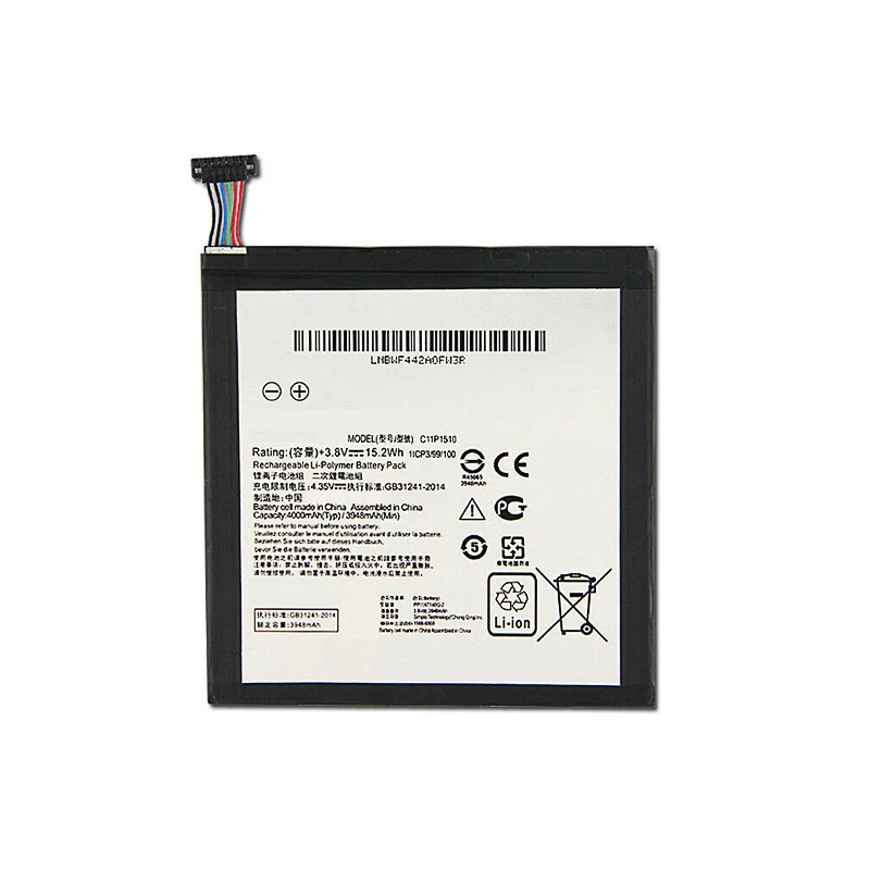 Shenzhen hot sales Replacement Tablet Battery 3.82V 4000mah C11P1510 For ASUS ZenPad S 8.0 Z580CA
