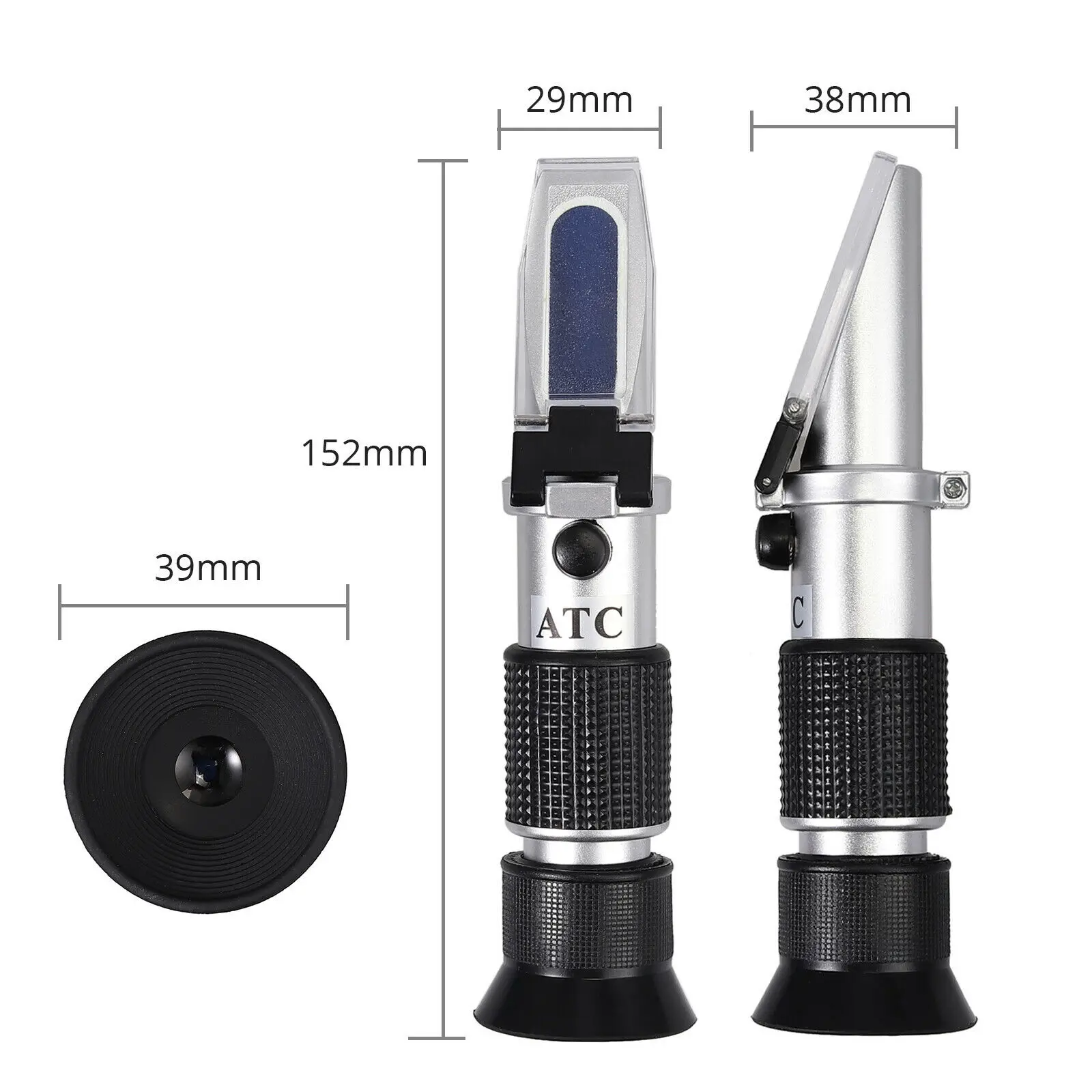 RGBS 0-90% Brix Meter Refractometer voor Honing Groente Bier Melk Fruit Suiker Stroop Melasse Brix Refractometer met ATC Functie