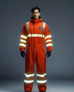 Popular Gas Station Worker Reflective Safety Anti-Static Breathable Waterproof Flame Retardant Workwear Uniform