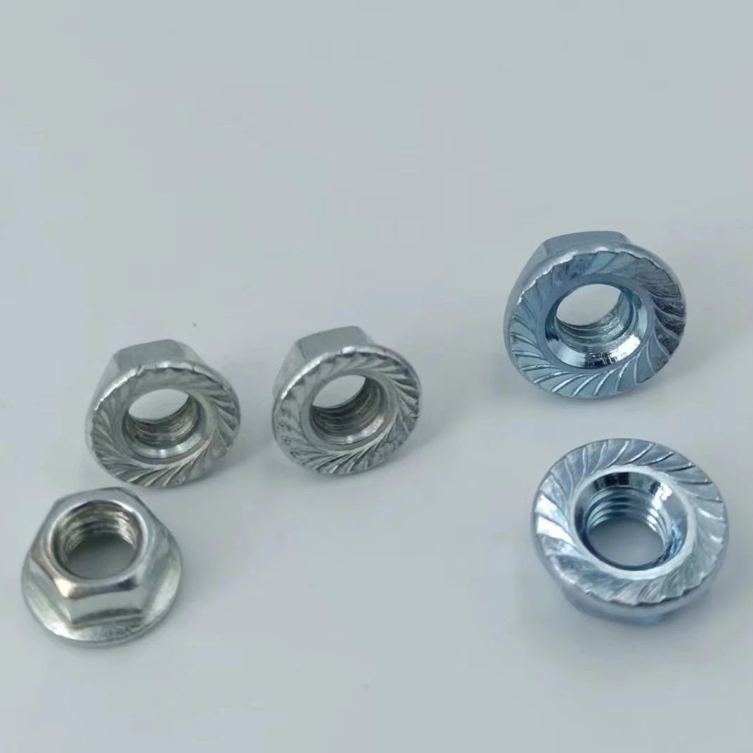 Flange nut Hexagonal anti-slip galvanized nut with gasket nut M3-M20