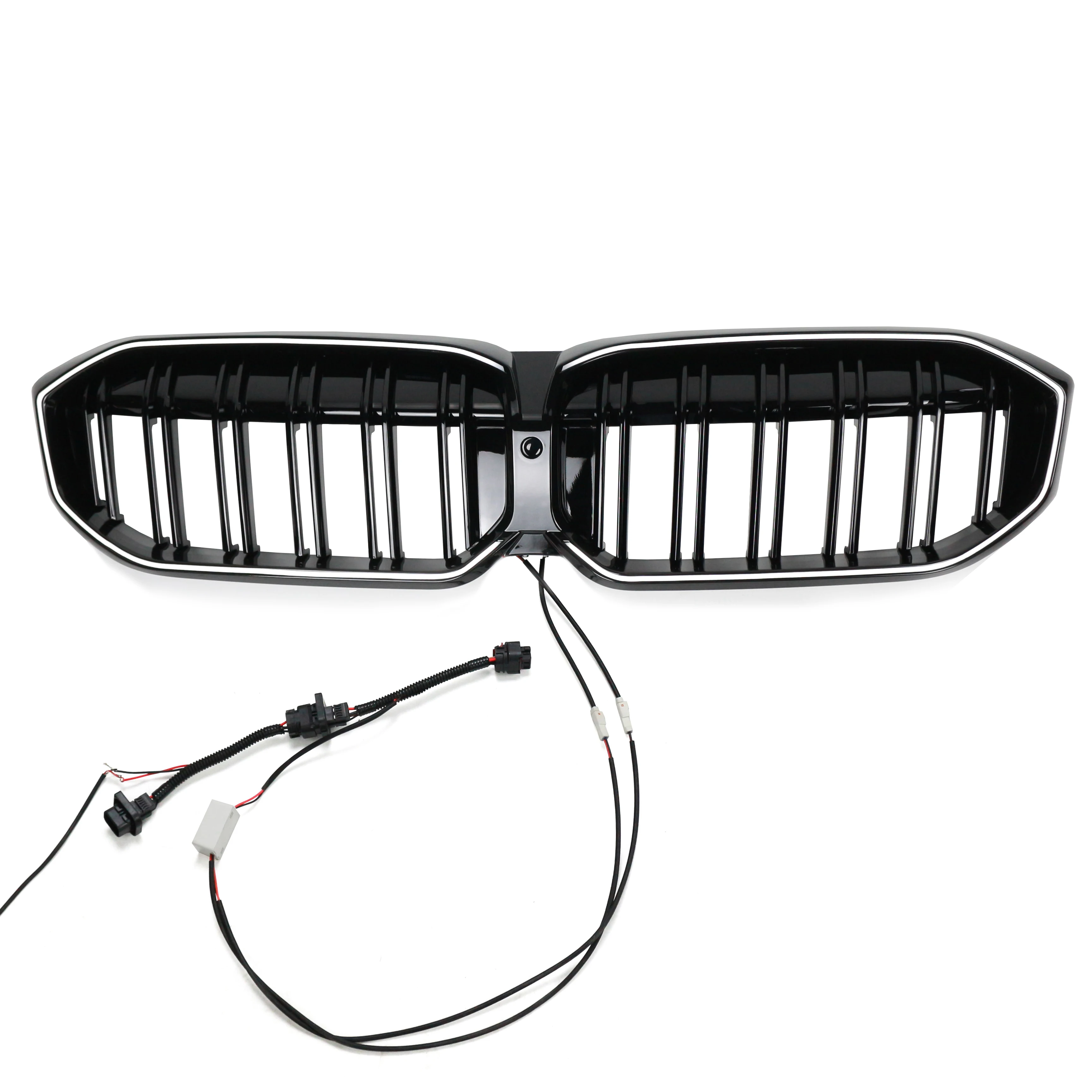 ABS Double Slat Gloss Black Front Grille For G20 / G28 BMW 3 Series 330i M340i