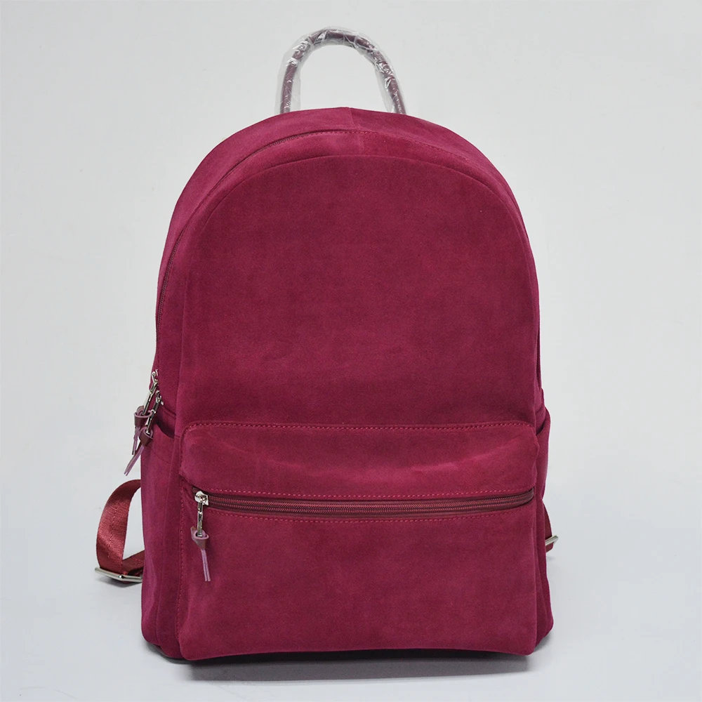 suede bookbag