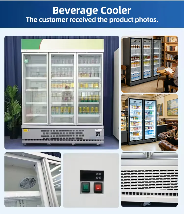 【 CAN さん専用ページ 】 Commercial Three Door Beverage Cooler - Large Display Fridge