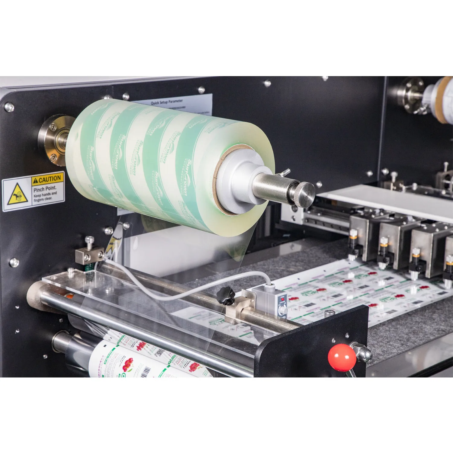 VR320X Roll Label Cutting Machine Automatic Roll Die Cutting Machine with 4pcs Cutting Head
