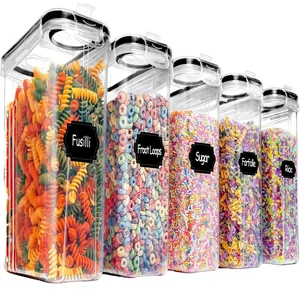 Modern PP 0.8-4L Airtight Watertight Rectangular Cereal & Dry Food Storage Container with 10kg Load Capacity