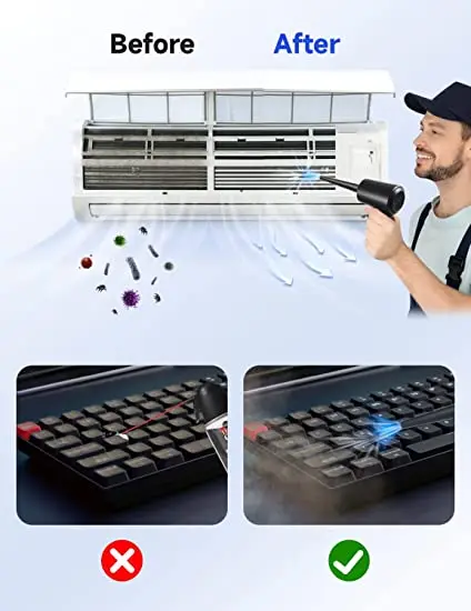 Непосредственный изготовитель, доступен логотип бренда, сжатый Электрический воздушный Пыльник для компьютера, батарея 6000 мАч, беспроводной пылесборник