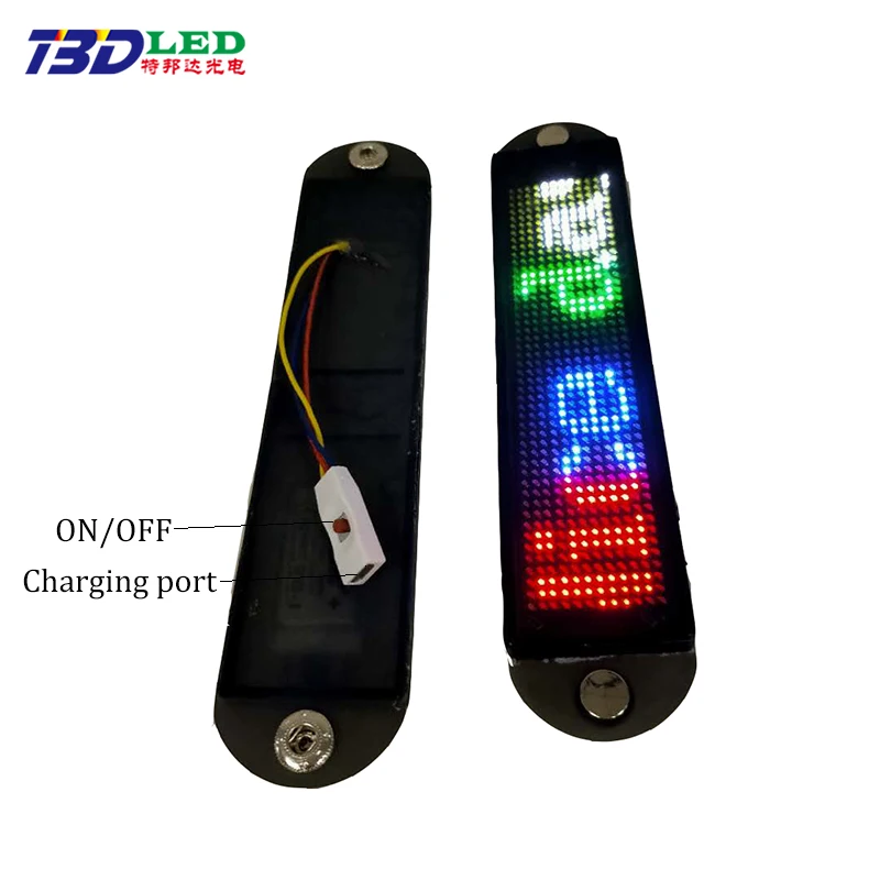 Phone Control Moving Message Flexible Led Display Mini Led Sheets Hats Shoes Bags Glowing Scrolling Flexible LED Screen Strip