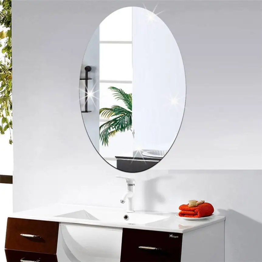 Modern Design Frameless Large Unbreakable Flexible Self Adhesive Acrylic Sticker Home Bedroom Wall Decor Luxury Mirror Miroir