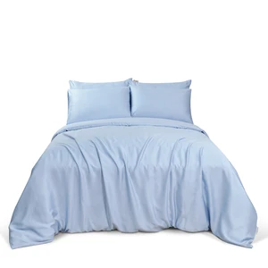 High Quality 100% Lyocell Fabric Solid Bed Sheets Set Designer Bedding Luxury Brand Queen Size for Summer