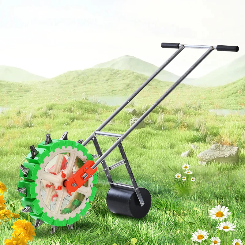 Hand push corn seeder machines agriculture tools and equipment small farming seeder lawn seeder for tractor