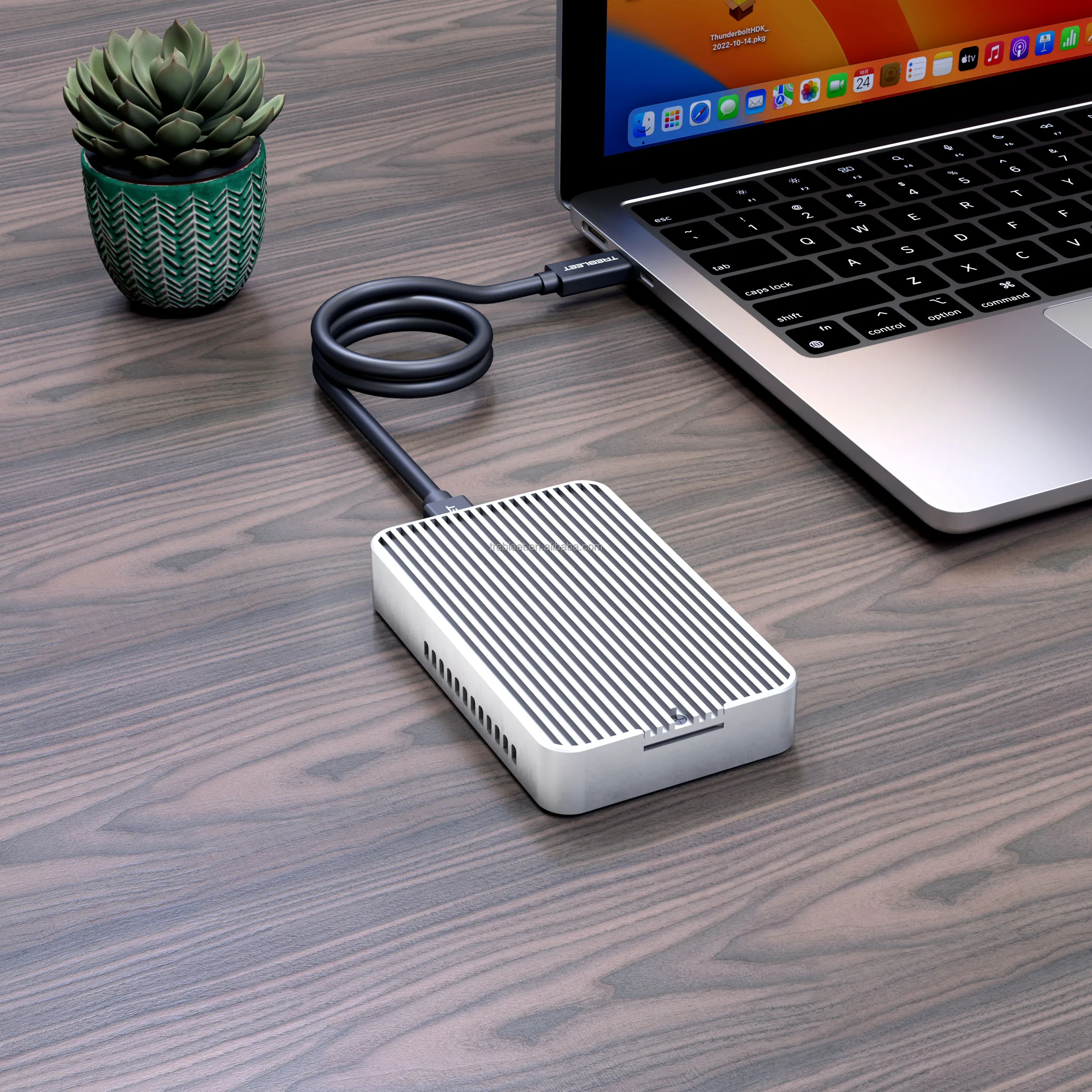 Thunderbolt5 80Gbps M.2 NVMe SSD Enclosure, USB4 V2.0 Compatible with TB5/TB4/TB3 Transfer Rates Over 7000MB/s