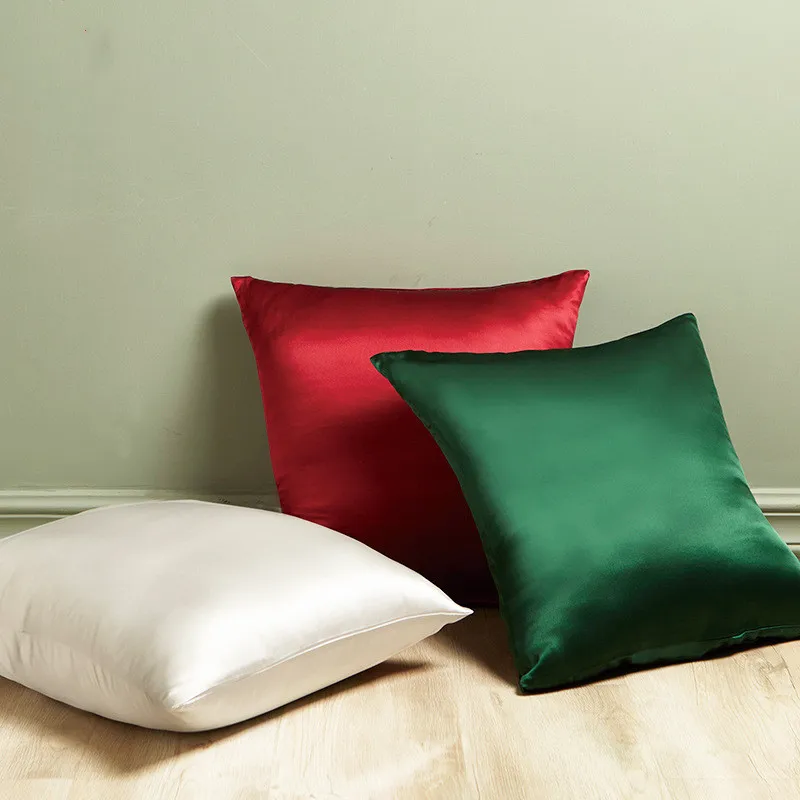 hot-selling silk pillow cushion cover,100% nature silky silk