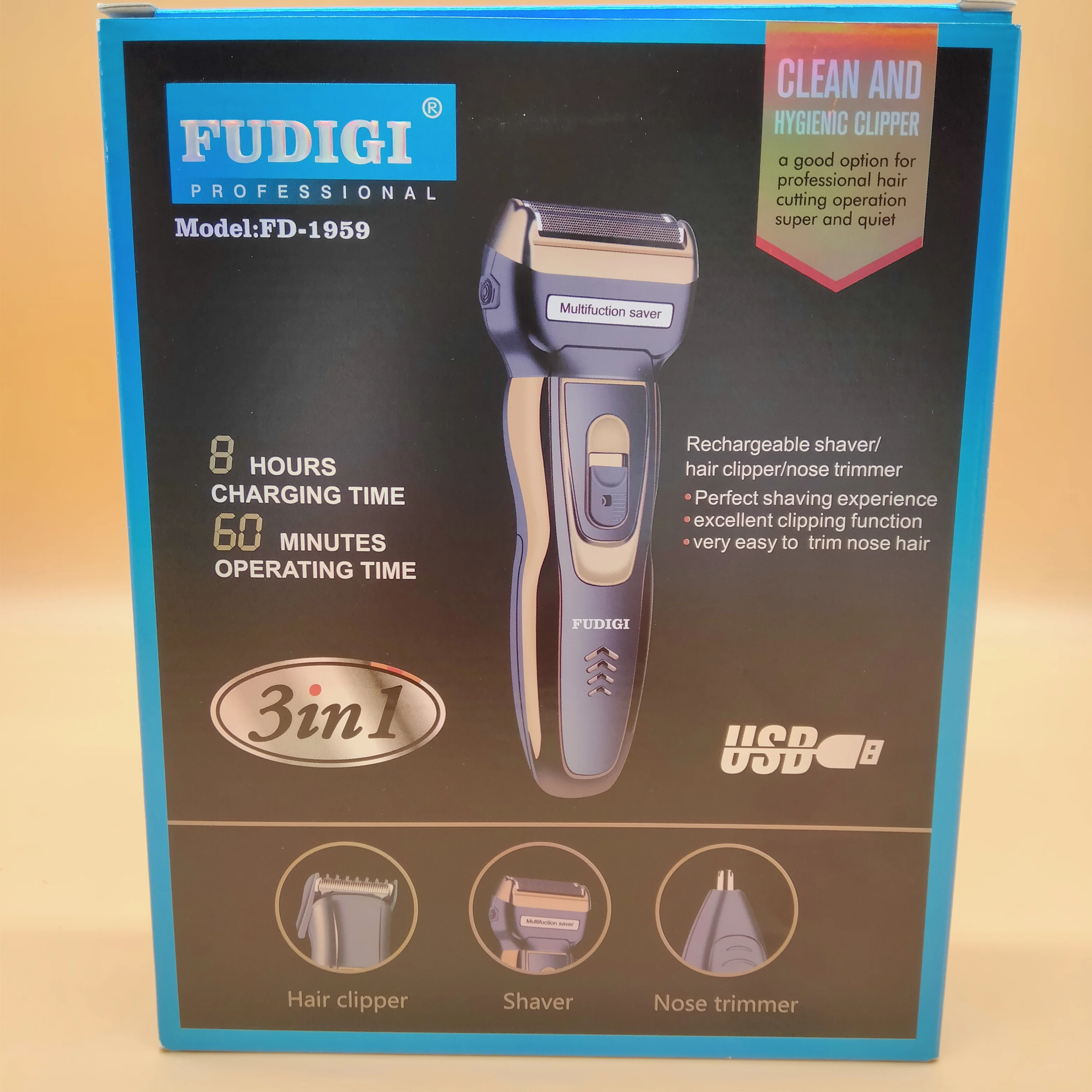 VGR FD1959 Electric Nose Ear Hair Trimmer, Rechargeable Clipper