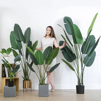 Nordic Interior Decoration Simulation Large Plant Potted Artificial Turtle Back Banana Tree Bonsai