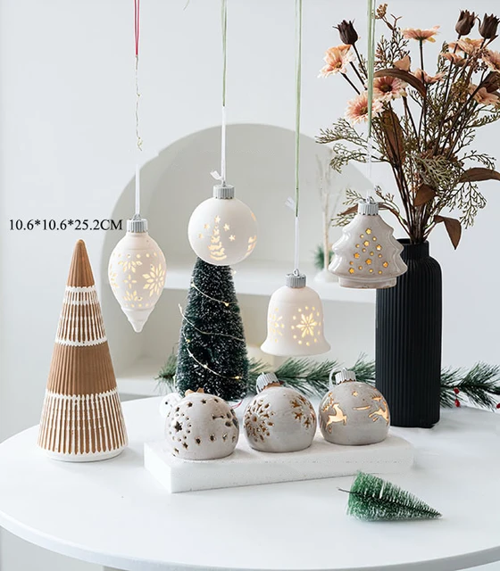 Fashion Christmas Tree Decorations ceramic Colorful Christmas hanging ball