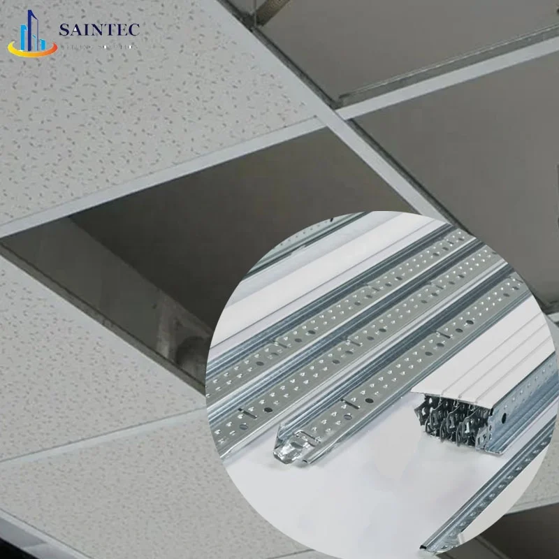Modern Design Ceiling Grid Components False Suspended Flat T-Grid Frame Main Tee Cross Tee Galvanized Steel High Strength